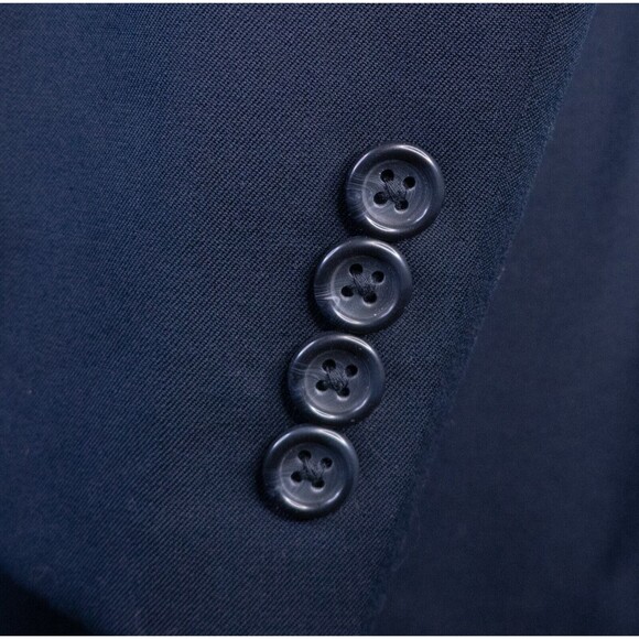 Joseph & Feiss 100% Wool Blue Solid Blazer Sport Coat Jacket Size 44r 2-Button - Picture 7 of 13